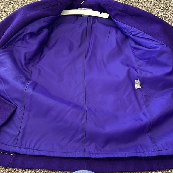 Vintage 90s Young Gallery Royal Purple Girls Long Dress Peacoat 7 - Picture 11 of 13